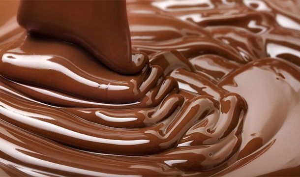 Image of milk chocolate being poured