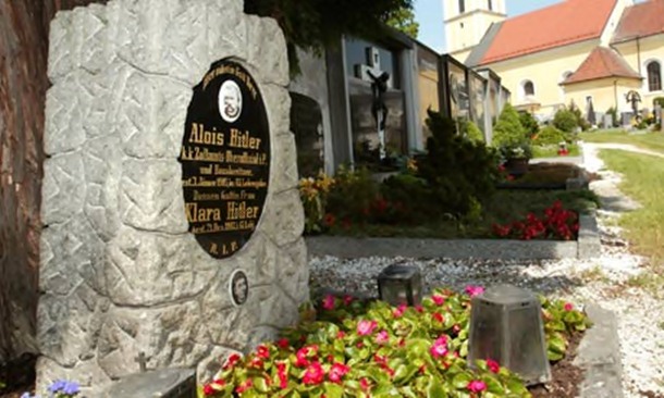 Hitler's parents grave tombstone