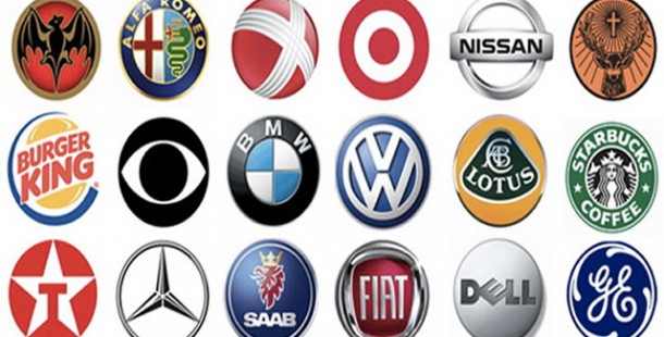A group of logos of cars
