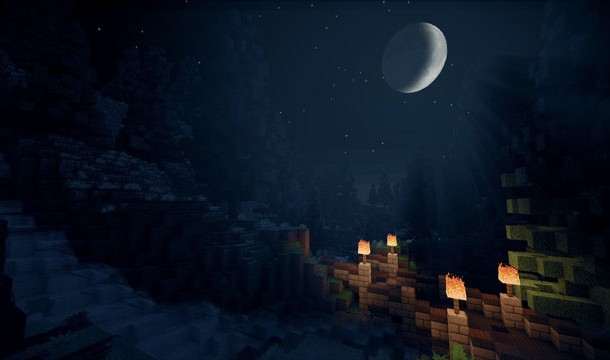 night in minecraft