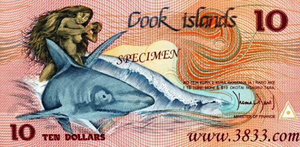 Cook Islands´10-Dollar Bill