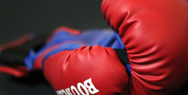 A close-up of a boxing glove