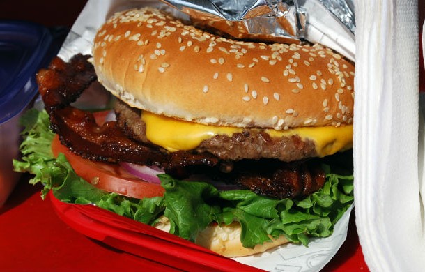 Red Mill Burgers Double Bacon Deluxe with Cheese