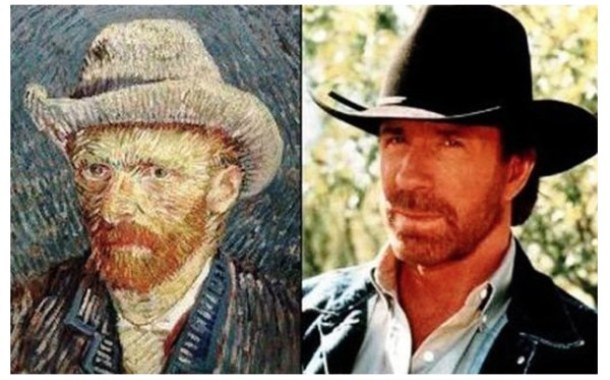 loffee.com Celebrity-Time-Travelers-Chuck-Norris-Vincent-Van-Gogh