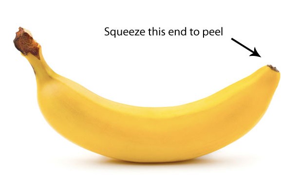 peeling banana