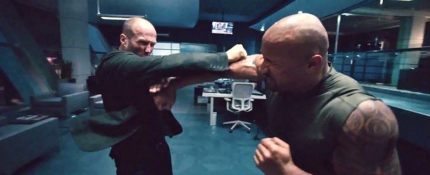 Furious 7 Statham Rock Fight