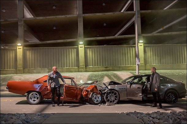 Furious 7 car crash