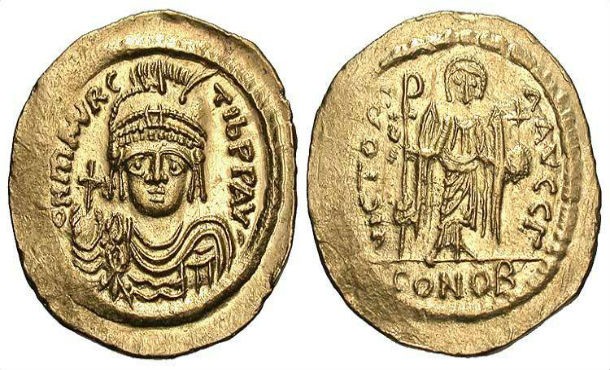 Coin of Mavrikios Tiberius