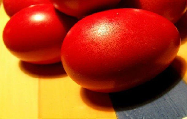 Red Easter Eggs
