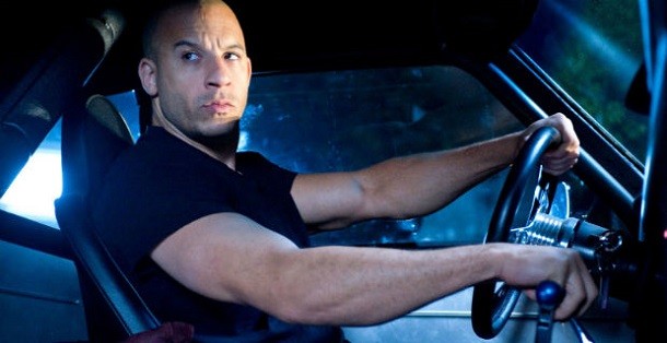 Vin Diesel in car