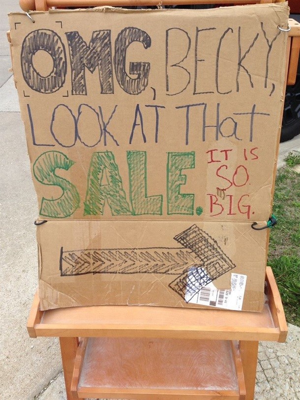 big Garage sale sign