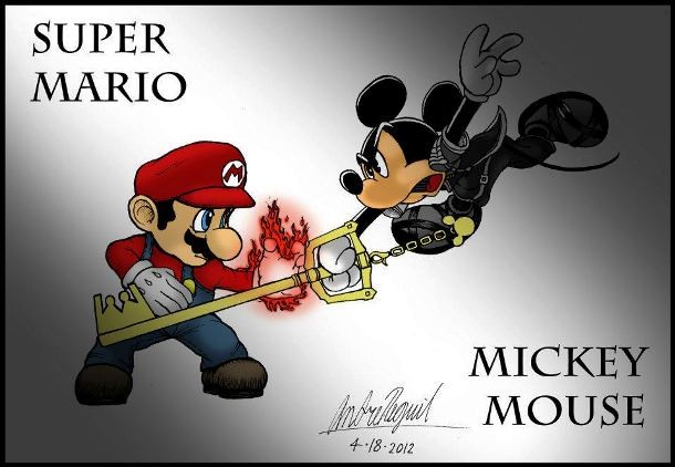 mario vs mickey mouse
