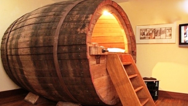 wine barrel bed