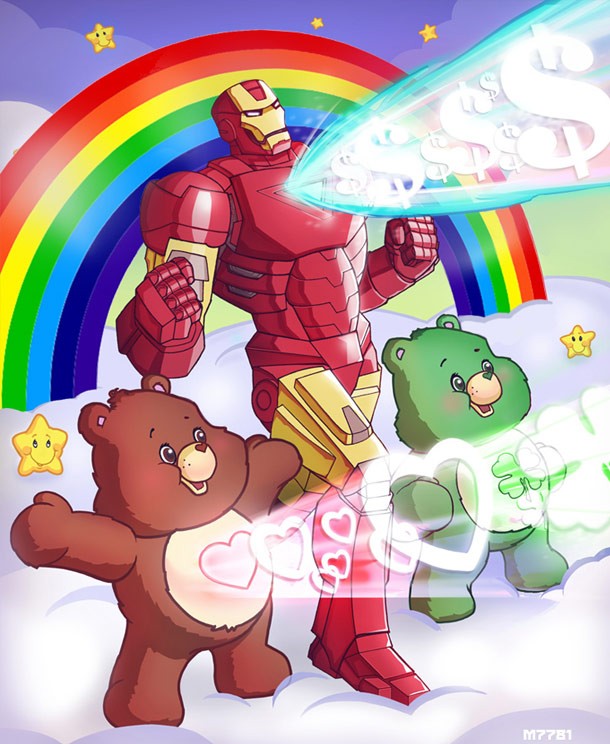 Care Bear Iron Man Stare
