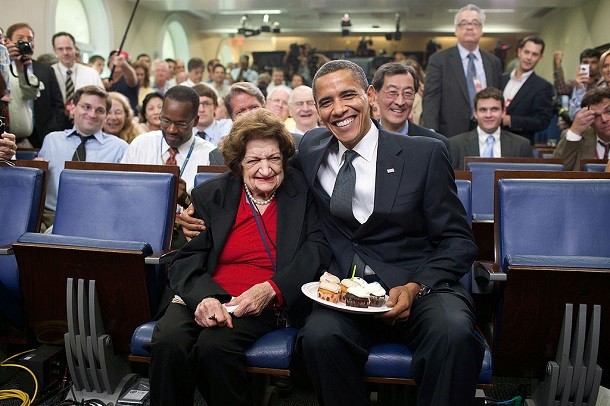 Helen Thomas And Barack Obama 2009