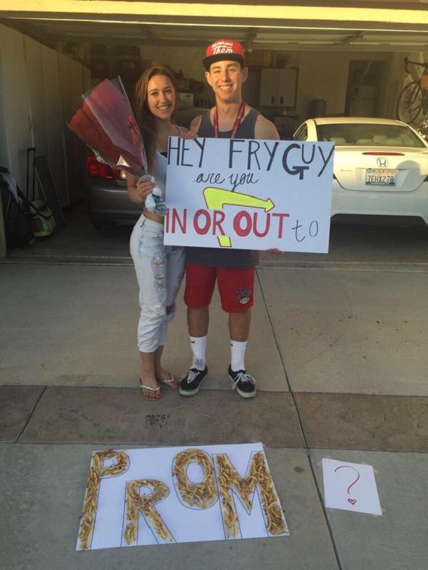 in & out burger prom proposal