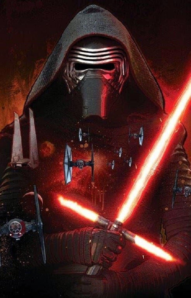 kylo ren with lightsaber