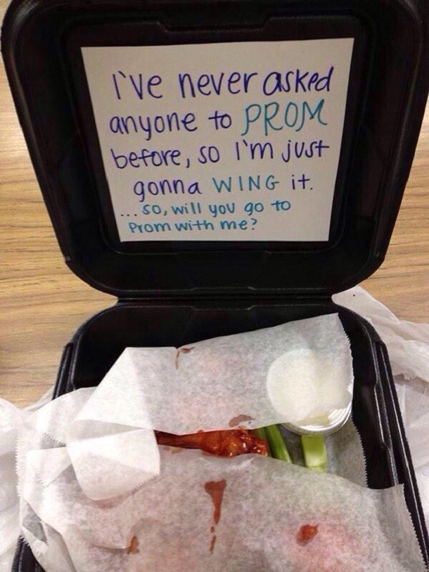 wings prom proposal