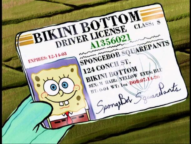 Spongebob’s ID