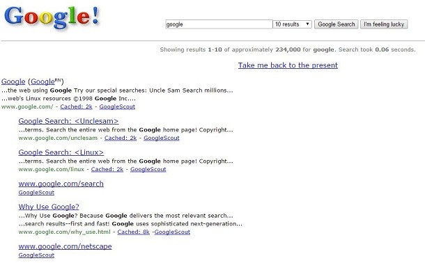 google in 1998