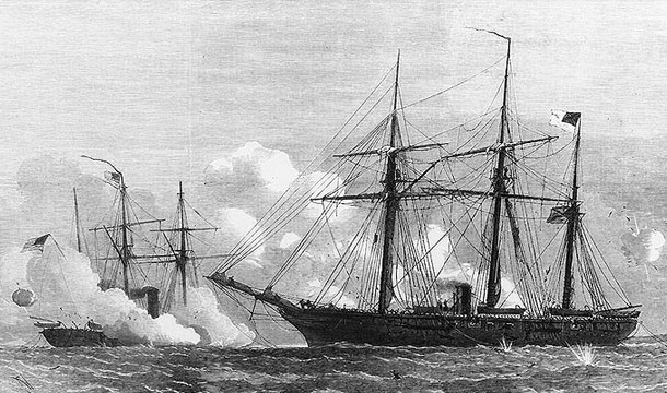 Civil War naval battle