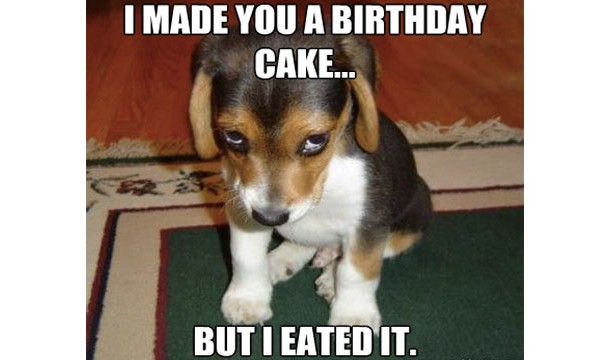 i made you a birthday cake but i eated it