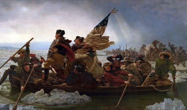 George Washington crossing Potomac River