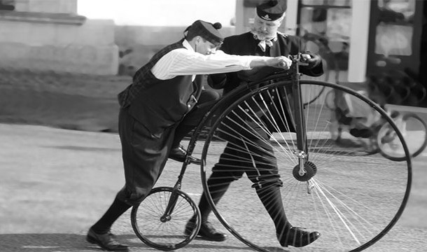 Because the pedals were attached directly to the front wheel, bicycle makers realized that the larger they made that wheel, the farther you could go with each pedal