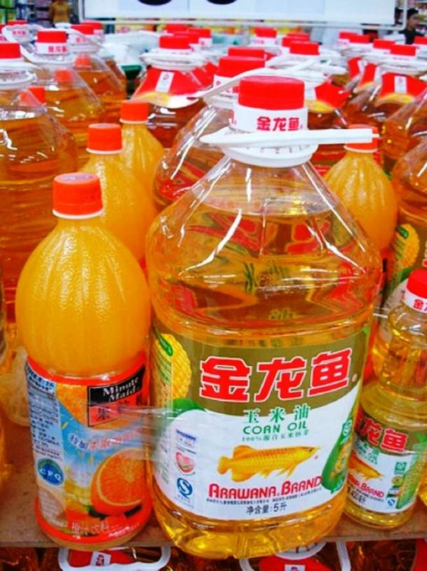 Cooking oil packed with orange juice