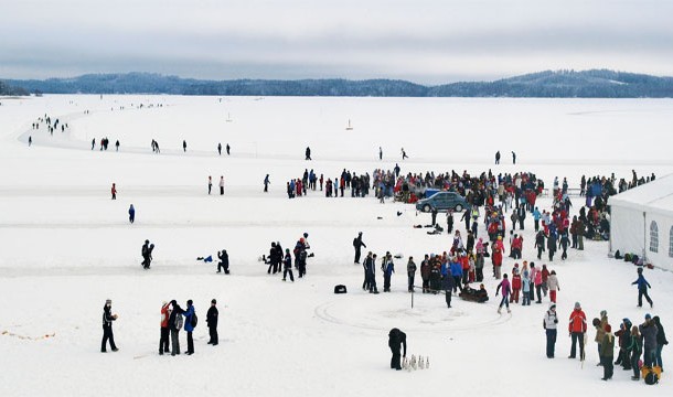 There is an annual marathon that takes place on the arctic ice shelf