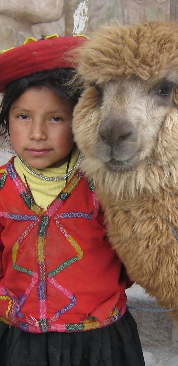 girl with alpaca