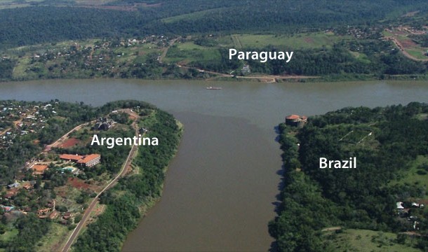 Argentina, Brazil, and Paraguay