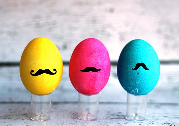 Moustache Easter eggs