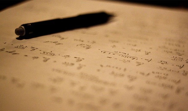 notebook and math