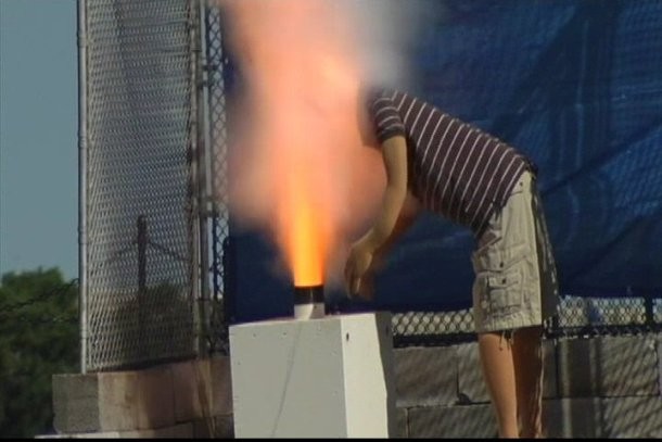 Head in flames Firework fail