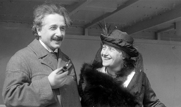 Albert Einstein and wife