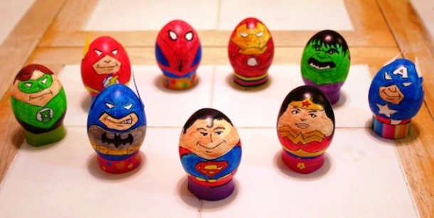 Superhero Easter eggs