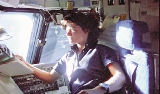 Sally Ride, the first American woman in space (1983)