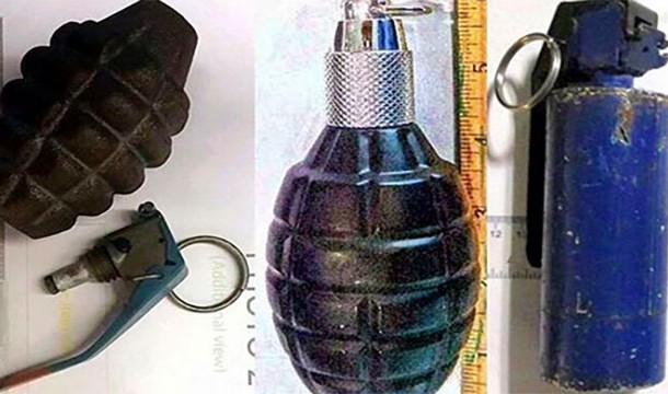 These inert grenades confiscated at Dallas/Fort Worth International Airport