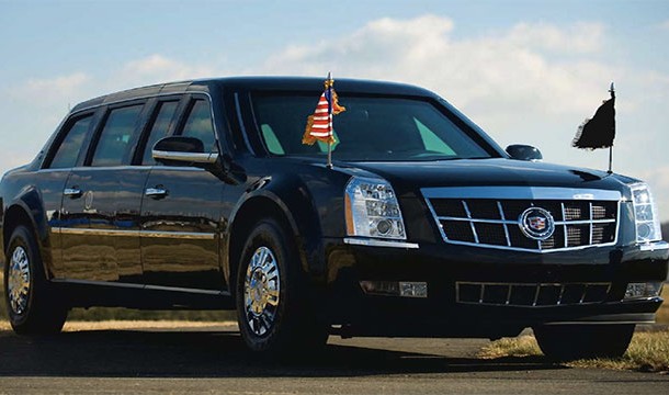 The President's car has a container full of blood (of his blood type) in the back