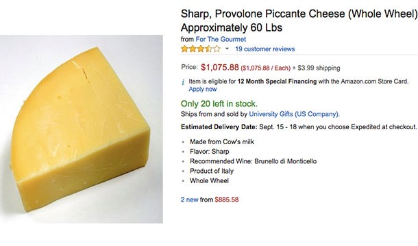 Sharp, Provolone Piccante Cheese (Whole Wheel) Approximately 60 Lbs