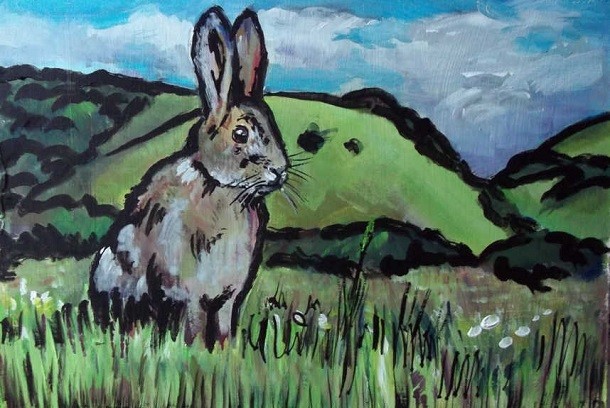 rabbit in front of watership down