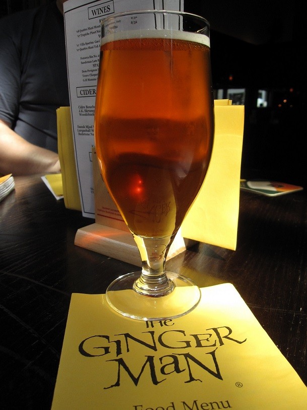 the ginger man pub menu and beer