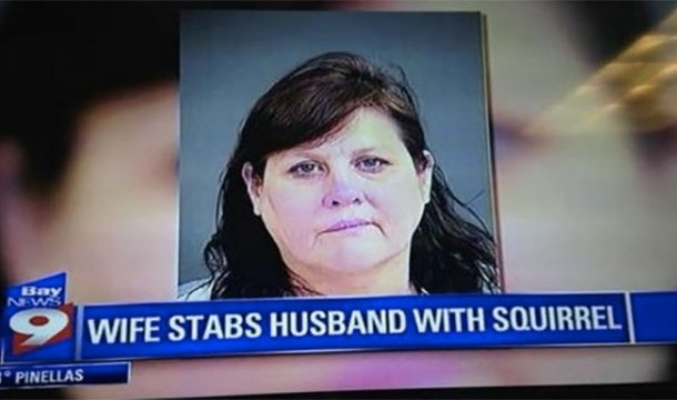 stabs husband with squirrel