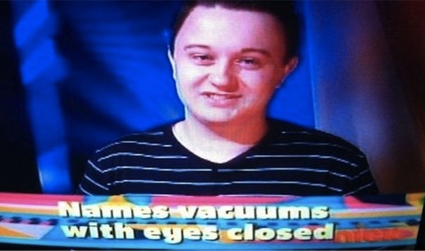 vacuums with eyes closed