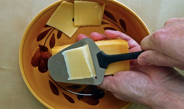 A cheese spatula