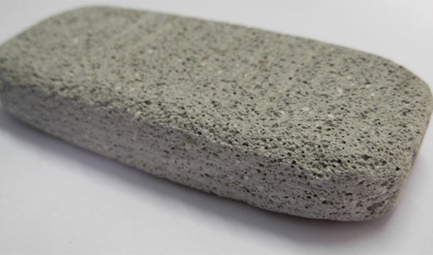 Pumice is great for cleaning lime stains