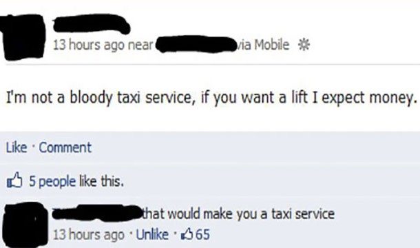 im not a taxi service