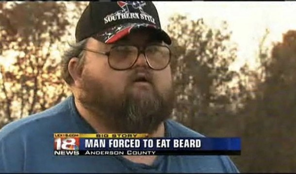 man forced to eat bread