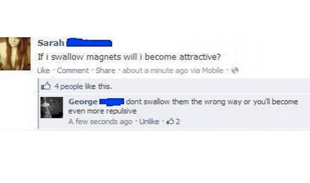 if i swallow magnets will i become attractive